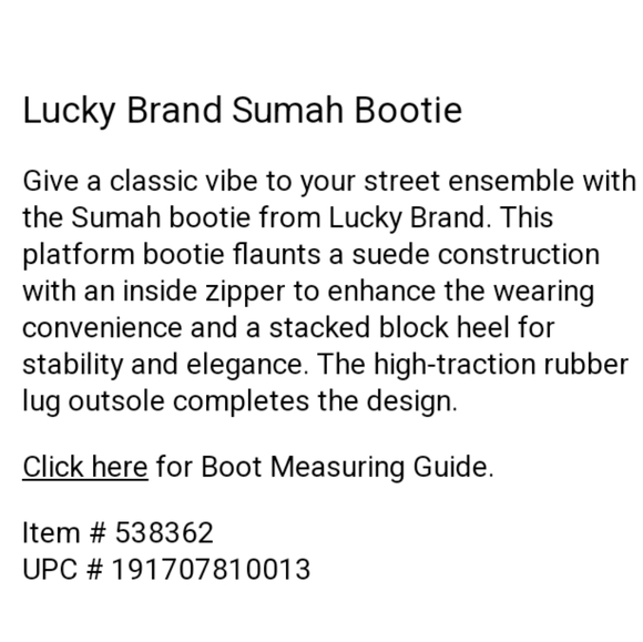 NWOT Lucky Brand 'Sumah' Chunky Heel Suede Booties in Light Brown 🤎 - Picture 12 of 12